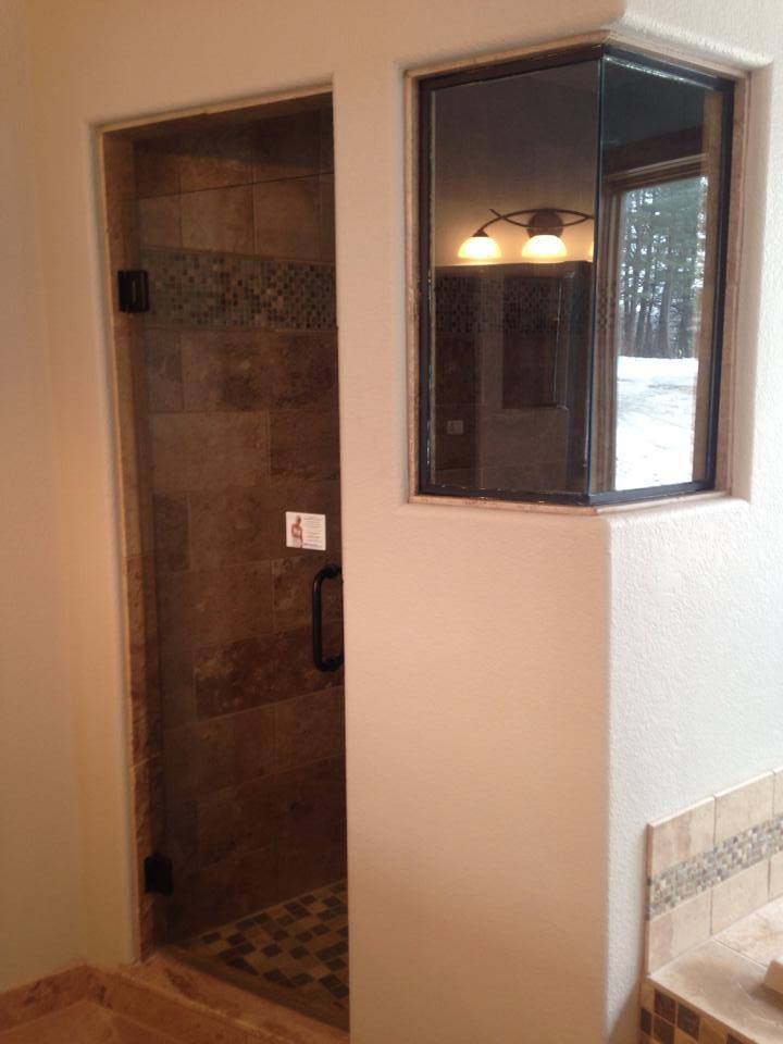 framed wall shower enclosure