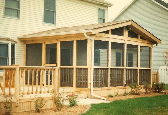 Wooden Deck / Porch Backyard Screen Room Project